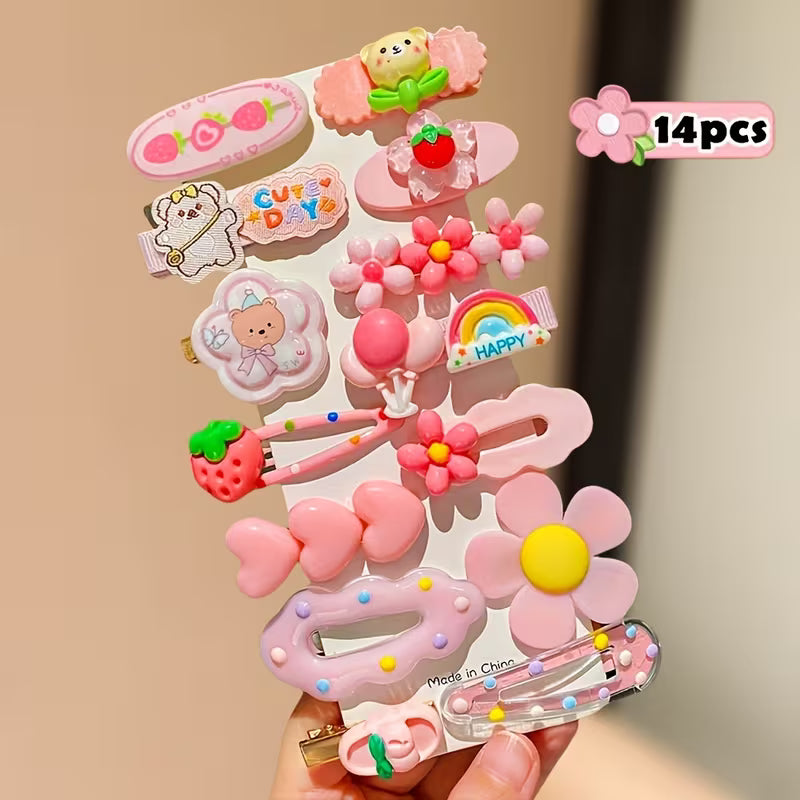 🌸Pink Cute Clips (3 pcs)