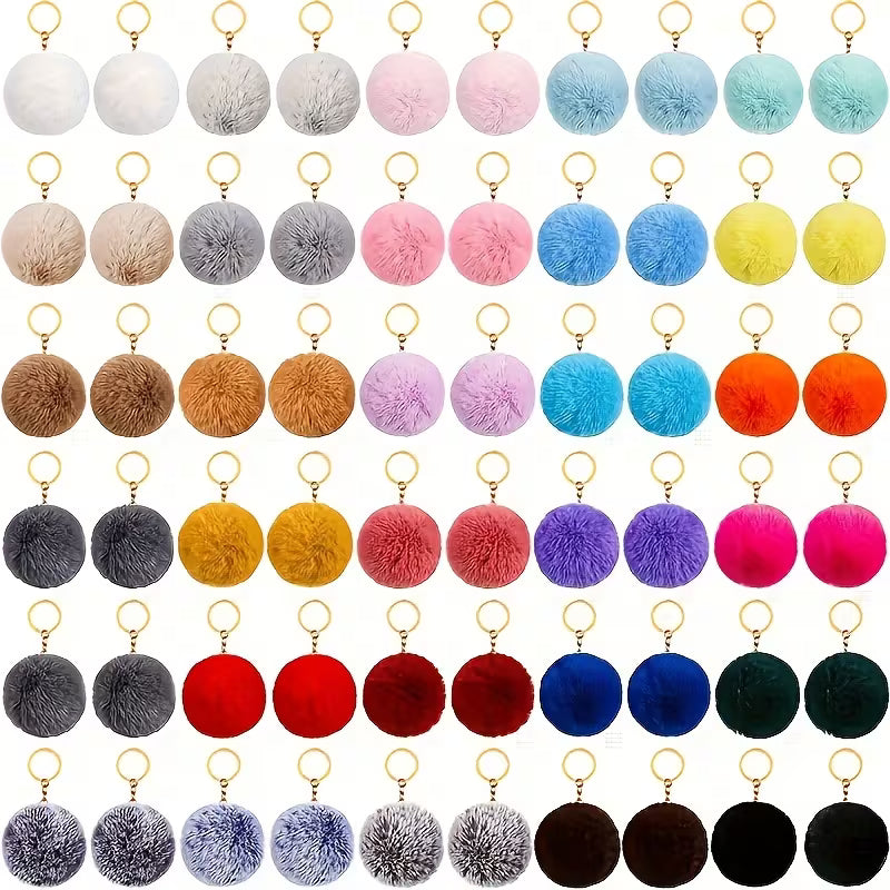 🧶Fluffy Pom Pom Keychain (1 PCS)